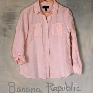 Banana Republic Petite linen shirt blush